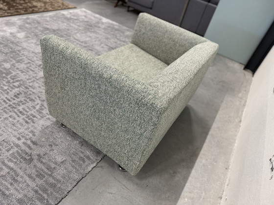 Image 1 of Gelderland 4800 Loveseat Sofa Salone Tissu Vert