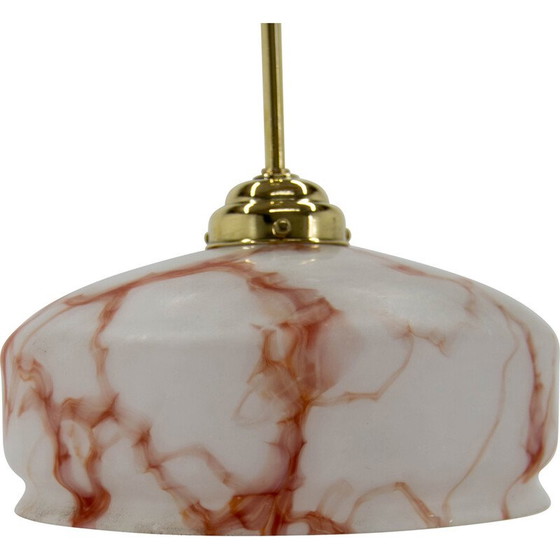 Image 1 of Lampe suspendue Vintage Art Deco en laiton, 1920