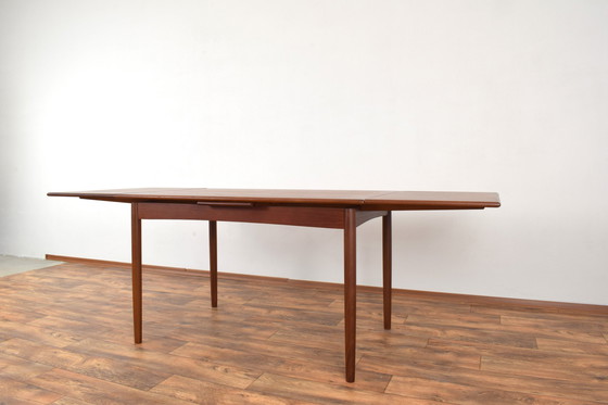 Image 1 of Table de salle à manger extensible en teck danoise du Mid Century, années 1960.