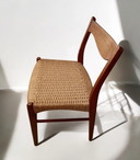 Lot de 6 chaises en teck Arne Wahl Iversen "Gs 60" avec table à rallonge