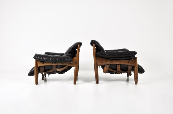 Image 1 of Chaises longues "Sheriff" par Sergio Rodrigues pour Isa Bergamo, 1960S, ensemble de 2