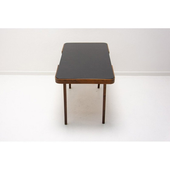 Image 1 of Table basse en verre opaxite du milieu du siècle, Tchécoslovaquie années 1960