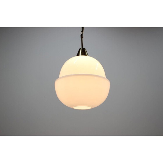 Image 1 of Lampe suspendue vintage en laiton, Tchécoslovaquie 1960