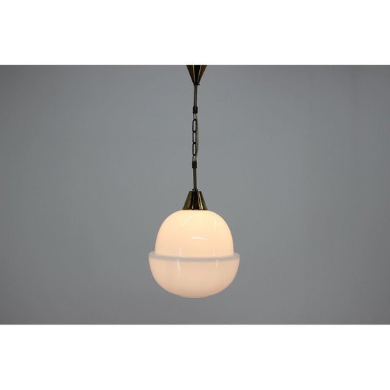 Image 1 of Lampe suspendue vintage en laiton, Tchécoslovaquie 1960