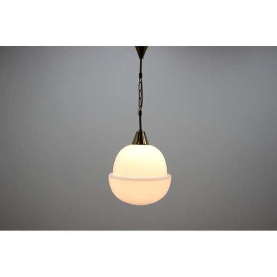 Image 1 of Lampe suspendue vintage en laiton, Tchécoslovaquie 1960