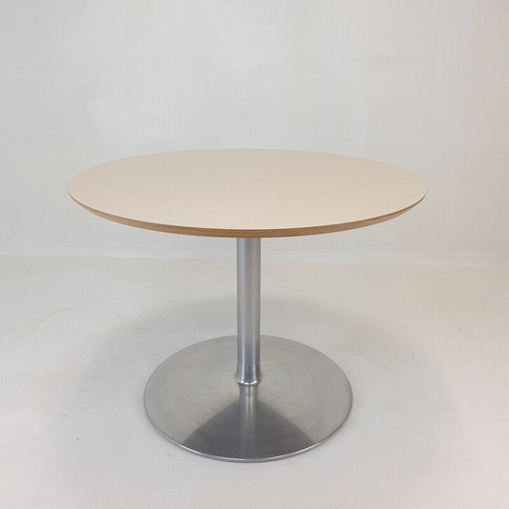 Image 1 of Table de salle à manger ronde en bois vintage par Pierre Paulin pour Artifort, 2000