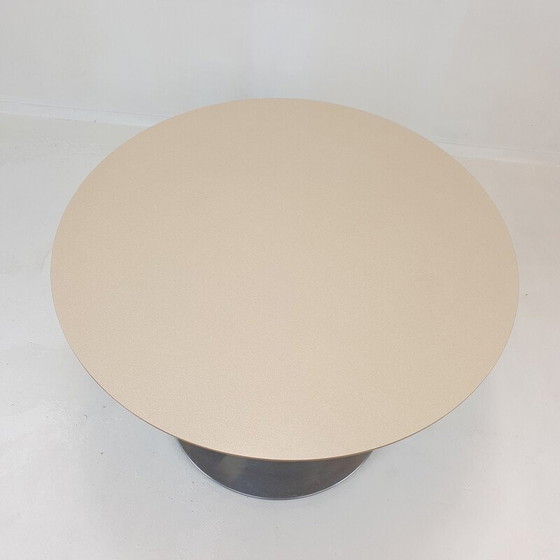 Image 1 of Table de salle à manger ronde en bois vintage par Pierre Paulin pour Artifort, 2000