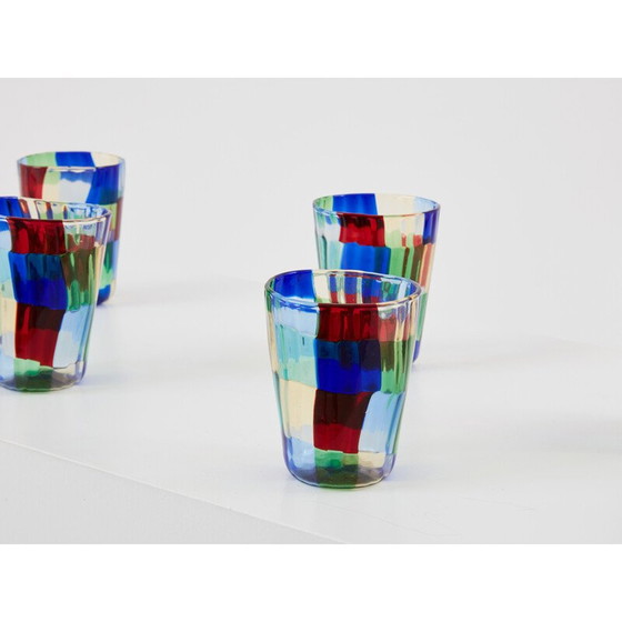 Image 1 of Ensemble de 6 gobelets vintage en verre de Murano, Italie 1980