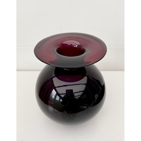 Image 1 of Vase vintage en verre violet "Saturnus" par Nanny Still, 1960s
