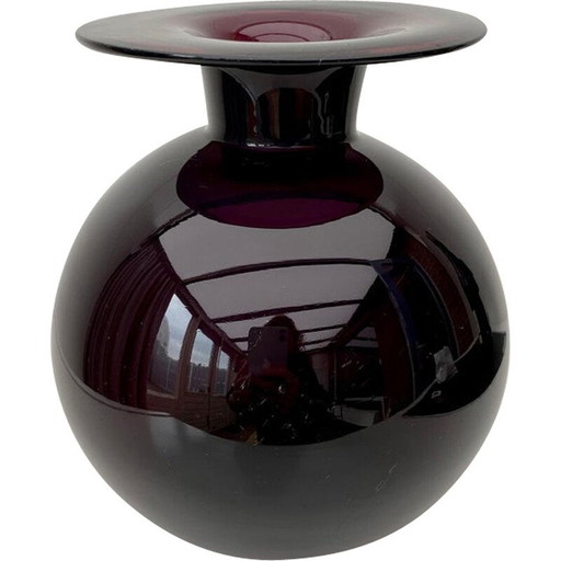 Vase vintage en verre violet "Saturnus" par Nanny Still, 1960s