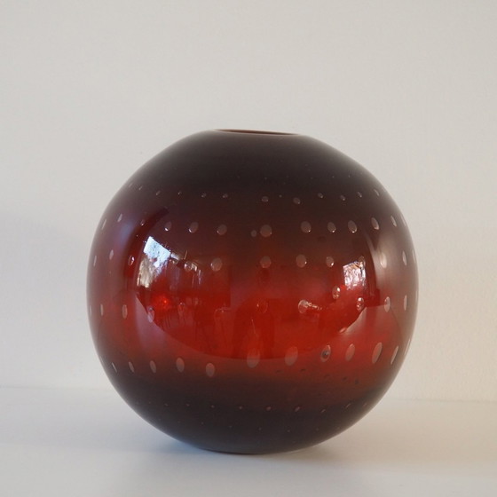 Image 1 of 1960S Mcm Signed Murano Ball Vase