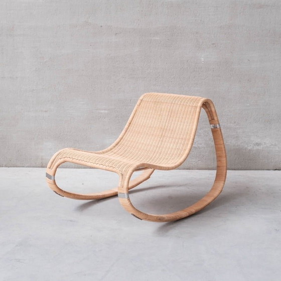 Image 1 of Chaise à bascule en rotin vintage par James Irvine pour Ikea, Suède 2002