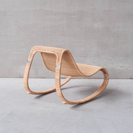 Image 1 of Chaise à bascule en rotin vintage par James Irvine pour Ikea, Suède 2002
