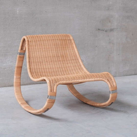 Image 1 of Chaise à bascule en rotin vintage par James Irvine pour Ikea, Suède 2002