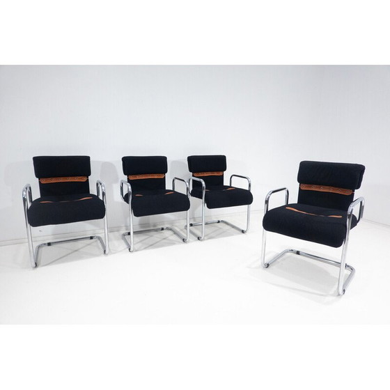 Image 1 of Ensemble de 4 fauteuils du milieu du siècle par Guido Faleschini, Italie, années 1970
