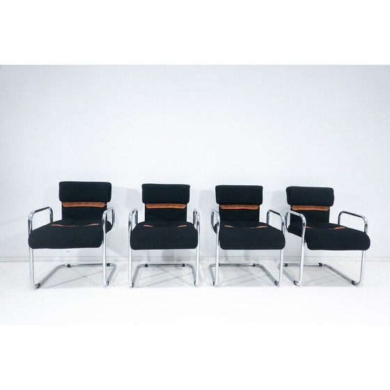 Image 1 of Ensemble de 4 fauteuils du milieu du siècle par Guido Faleschini, Italie, années 1970