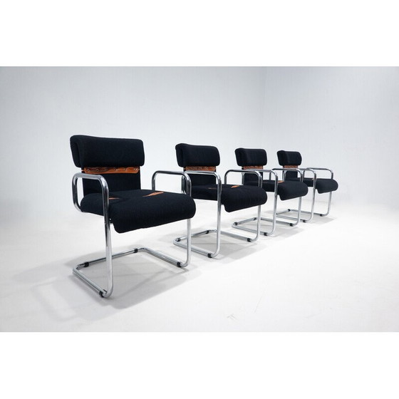 Image 1 of Ensemble de 4 fauteuils du milieu du siècle par Guido Faleschini, Italie, années 1970