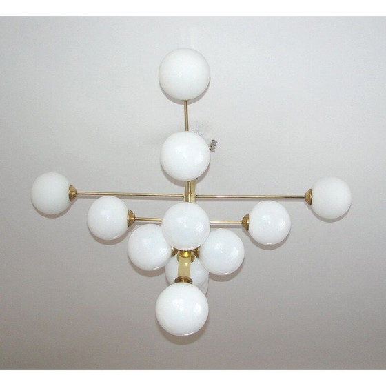 Image 1 of Lustre vintage en laiton, 1970