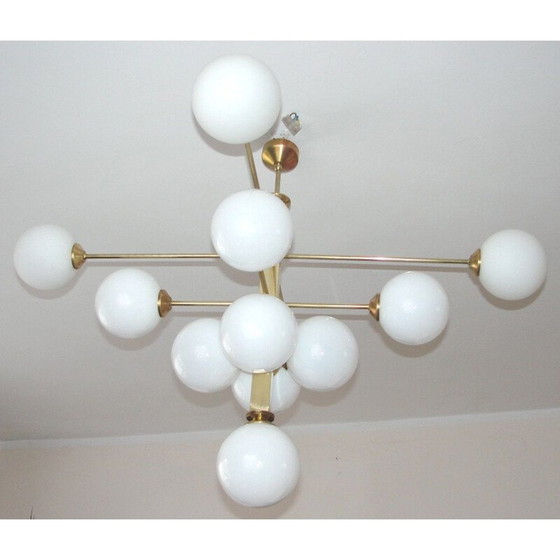 Image 1 of Lustre vintage en laiton, 1970