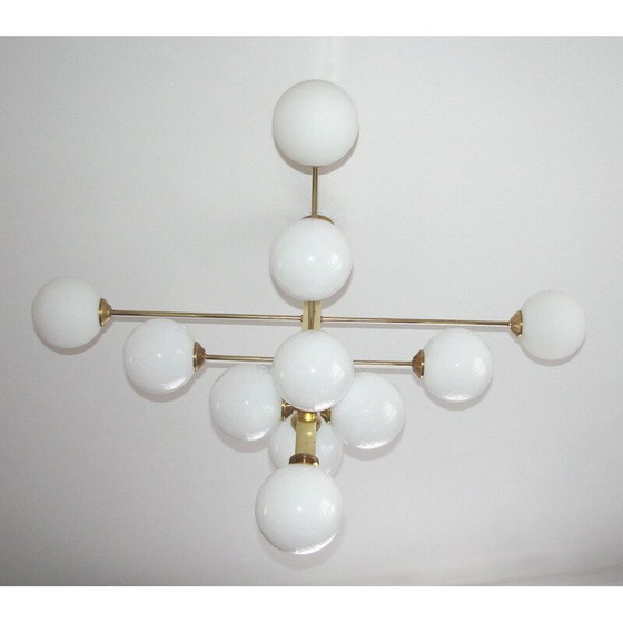 Image 1 of Lustre vintage en laiton, 1970