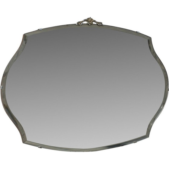 Image 1 of Miroir biseauté en bois, 1950