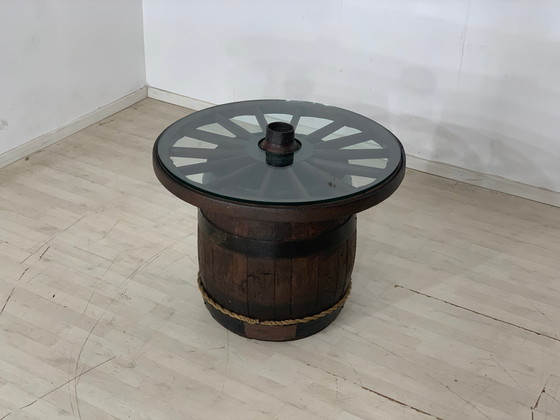 Image 1 of années 60 table basse tonneau rareté vintage