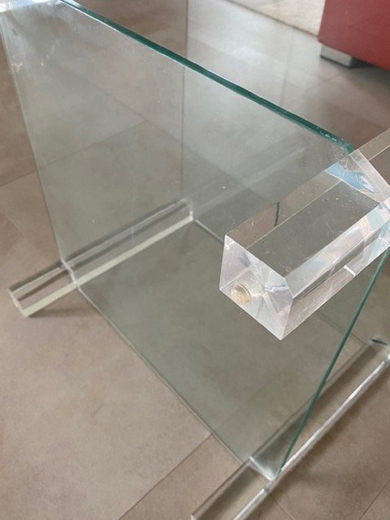 Image 1 of 2 tables d'appoint en verre de luxe