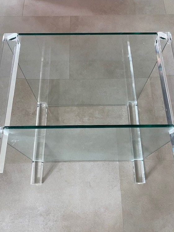 Image 1 of 2 tables d'appoint en verre de luxe