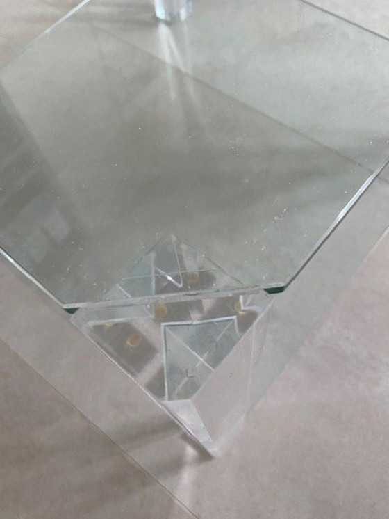 Image 1 of 2 tables d'appoint en verre de luxe