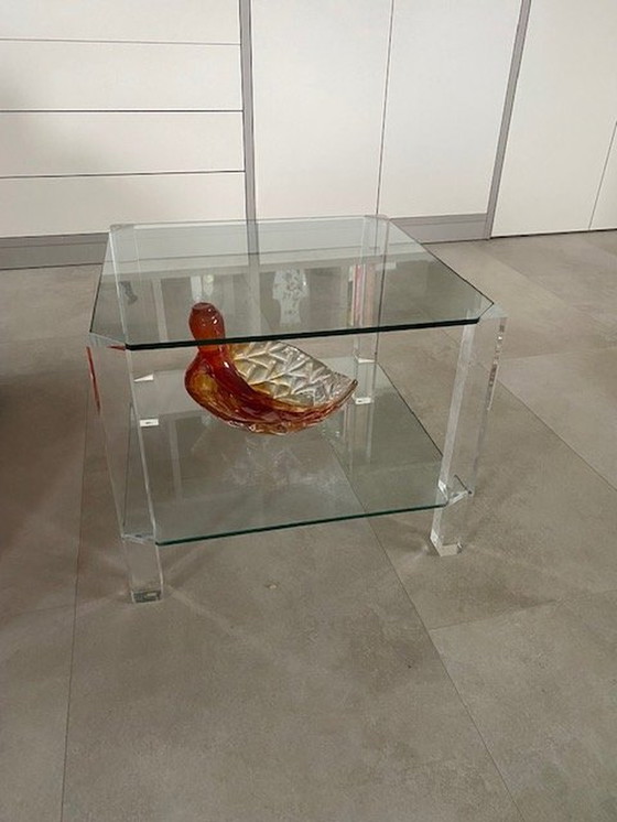 Image 1 of 2 tables d'appoint en verre de luxe