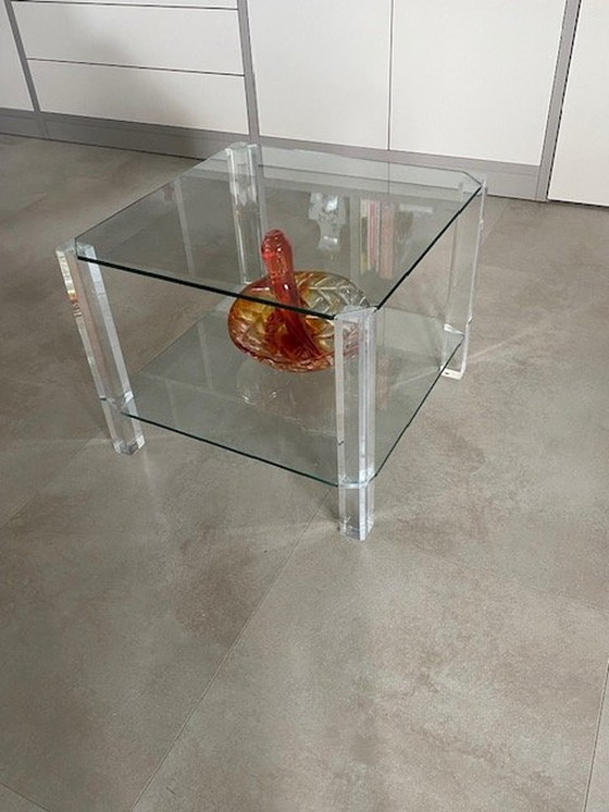 Image 1 of 2 tables d'appoint en verre de luxe