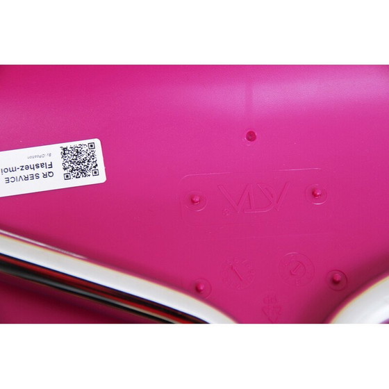 Image 1 of Paire de chaises Jim vintage en métal chromé et plastique pour Acta