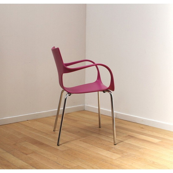 Image 1 of Paire de chaises Jim vintage en métal chromé et plastique pour Acta