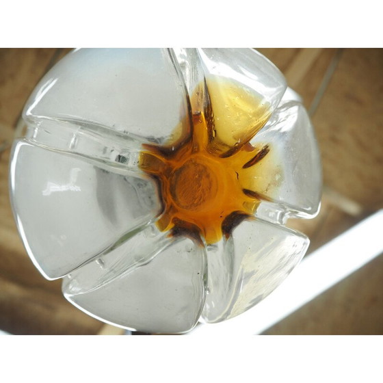 Image 1 of Lustre en verre du milieu du siècle, Italie années 1950