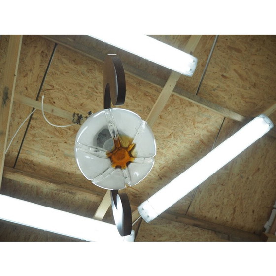 Image 1 of Lustre en verre du milieu du siècle, Italie années 1950