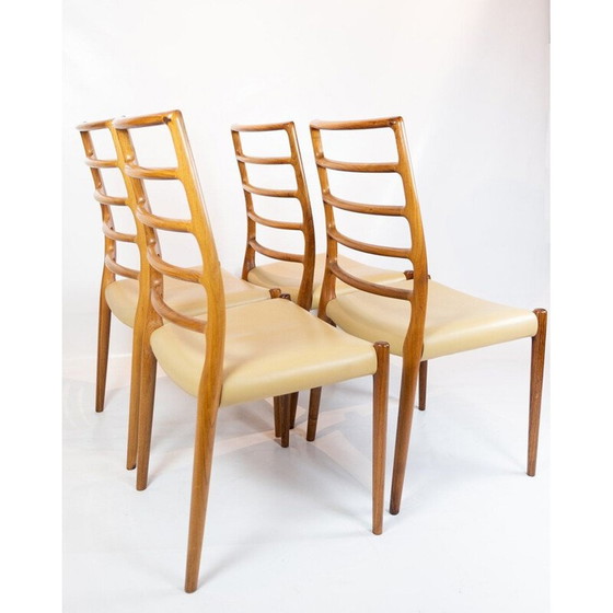 Image 1 of Ensemble de 4 chaises de salle à manger vintage par N.O. Moller 1960s