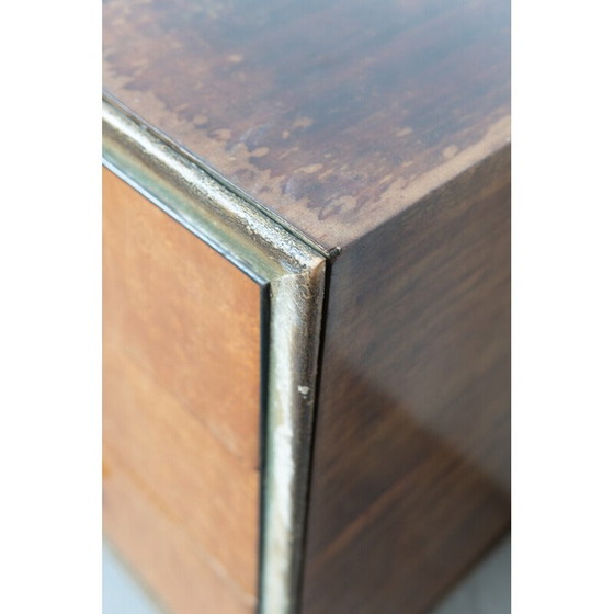 Image 1 of Commode vintage en racine de bouleau et laiton, Italie 1950