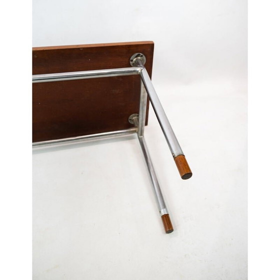 Image 1 of Table basse vintage en teck avec pieds en métal par Hans J. Wegner et Ry Furniture, 1960