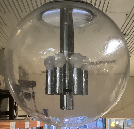 Grande lampe Glashütte Diamètre 50Cm Globe Vintage