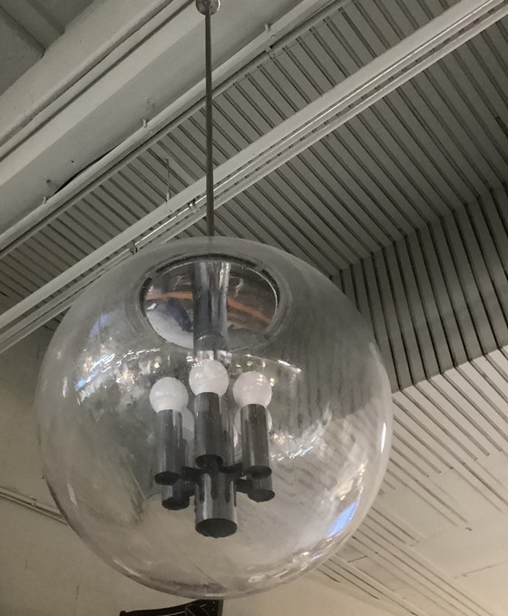 Image 1 of Grande lampe Glashütte Diamètre 50Cm Globe Vintage