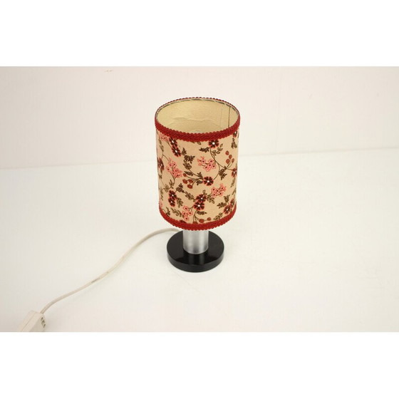 Image 1 of Lampe de table vintage en papier et métal, Tchécoslovaquie 1960
