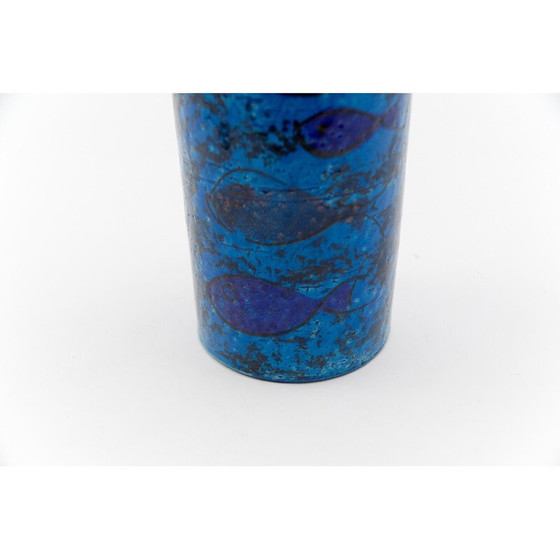 Image 1 of Vase vintage en céramique avec motif de poisson par Londi pour Bitossi, 1960