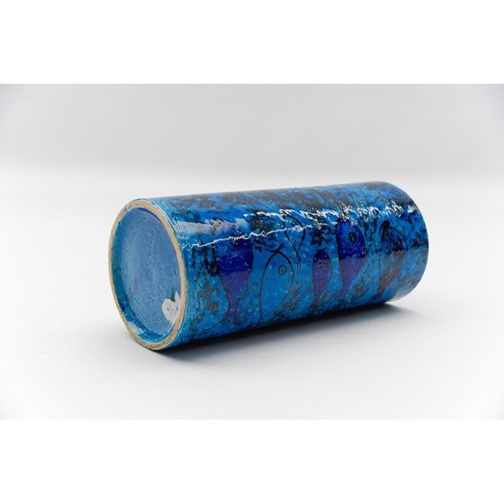 Image 1 of Vase vintage en céramique avec motif de poisson par Londi pour Bitossi, 1960