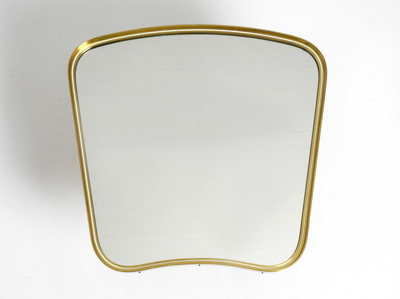 Image 1 of Magnifique, rare, grand miroir de table à trépied réglable en laiton du Mid Century par Vereinigte Werkstätten