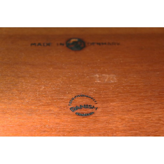 Image 1 of Tables gigognes vintage danoises en teck et rotin par Erling Torvits pour Heltborg Mobler, 1960