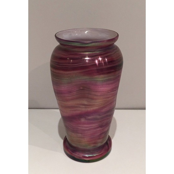 Image 1 of Vase vintage en verre multicolore, 1970