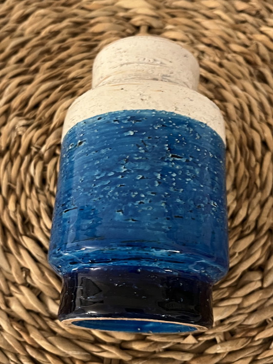 Image 1 of Bitossi Vase bleu/blanc 1960/70