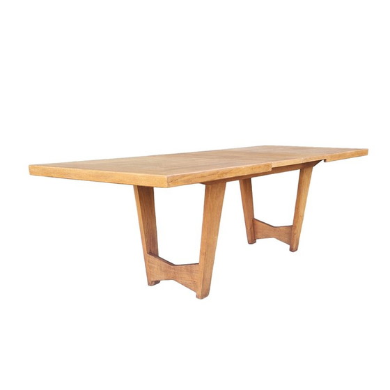 Image 1 of Table vintage en chêne doré par Guillerme Et Chambron