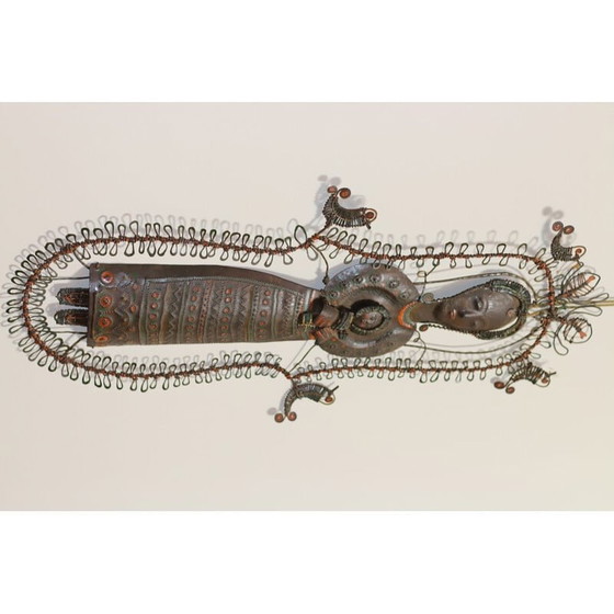 Image 1 of Sculpture murale vintage en métal par M. Therieve