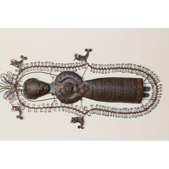 Image 1 of Sculpture murale vintage en métal par M. Therieve